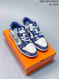 Air Jordan 1 Low Sneakers White and Navy - product image from the listing.