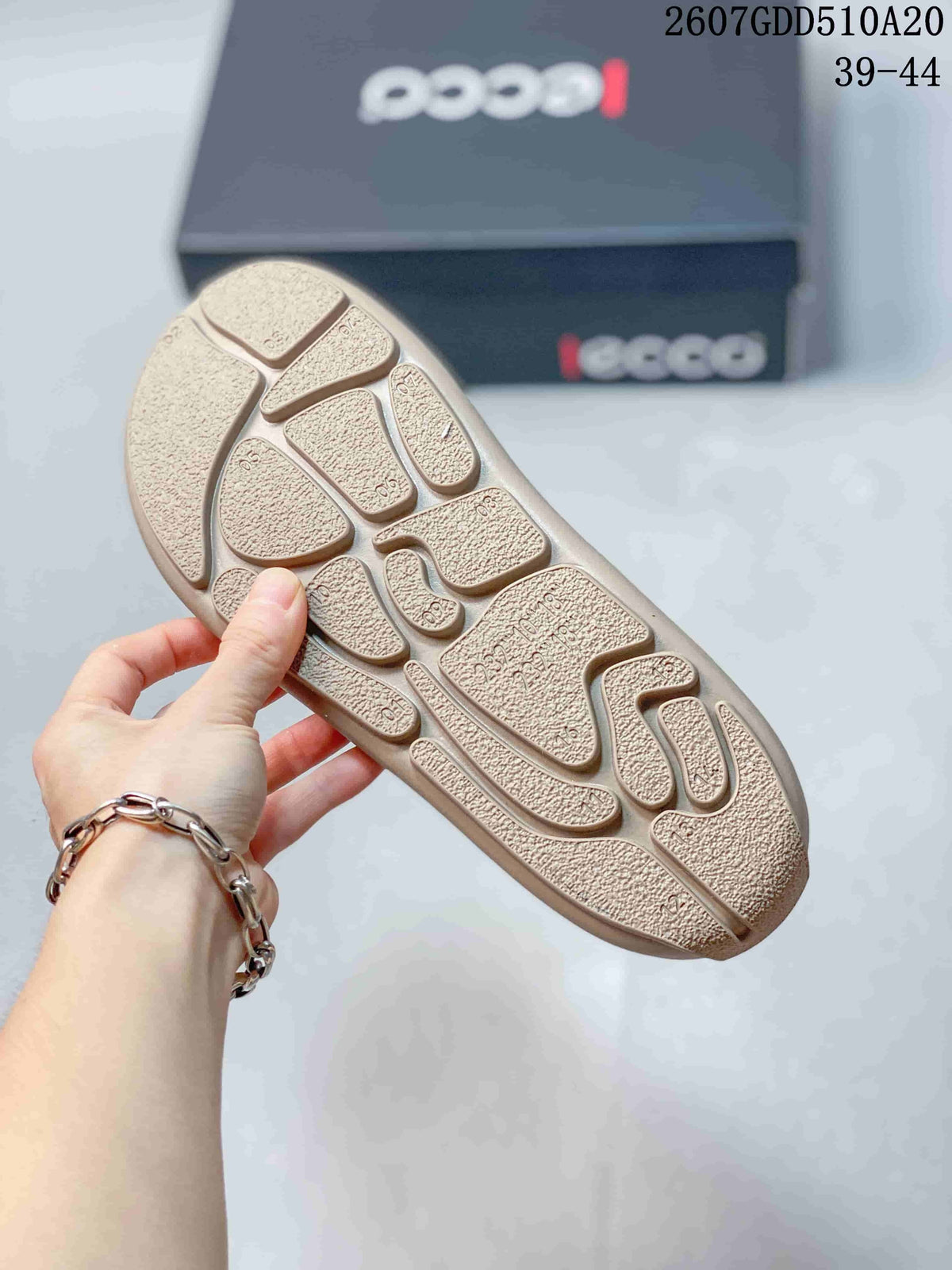 Women's ECCO Sneakers Navy and Tan 2607GDD510A20 - product image from the listing.