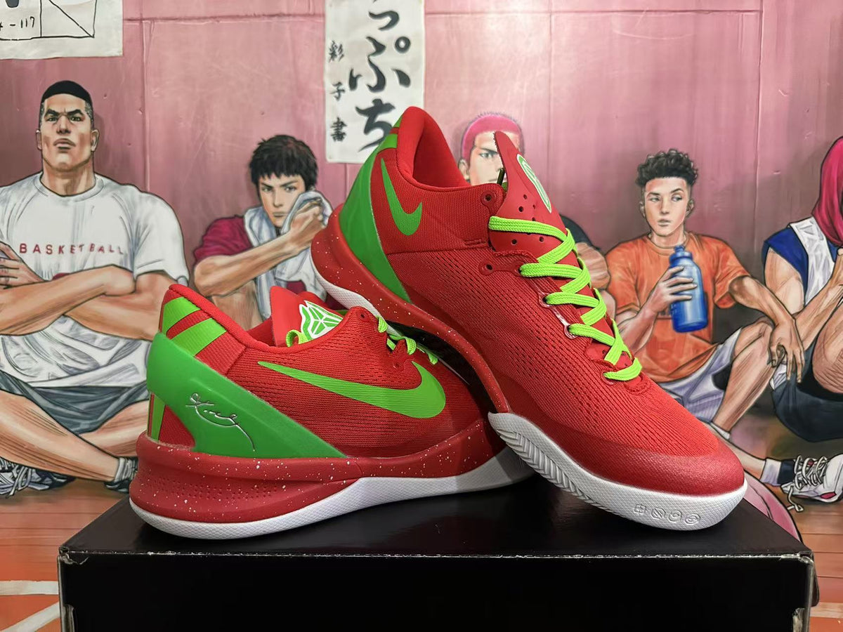 Nike Kobe Basketball Shoes in Red Green - product image from the listing.
