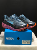 Blue and Orange HOKA Stinson 7 Trail Running Shoes - product image from the listing.