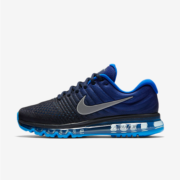 Nike Air Max 2017 Running Shoes in Blue 849559-400 - product image from the listing.