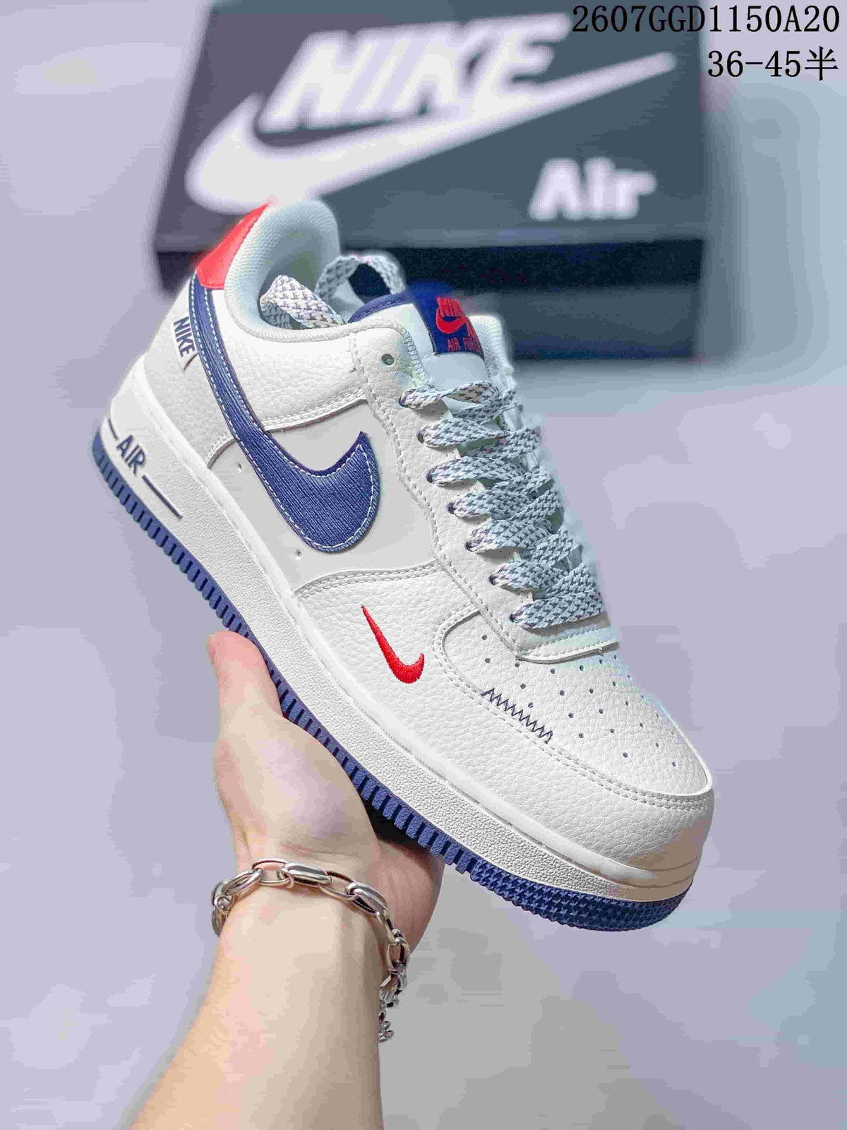 Nike Air Force 1 '07 Low Low-Top Sneakers in White - product image from the listing.