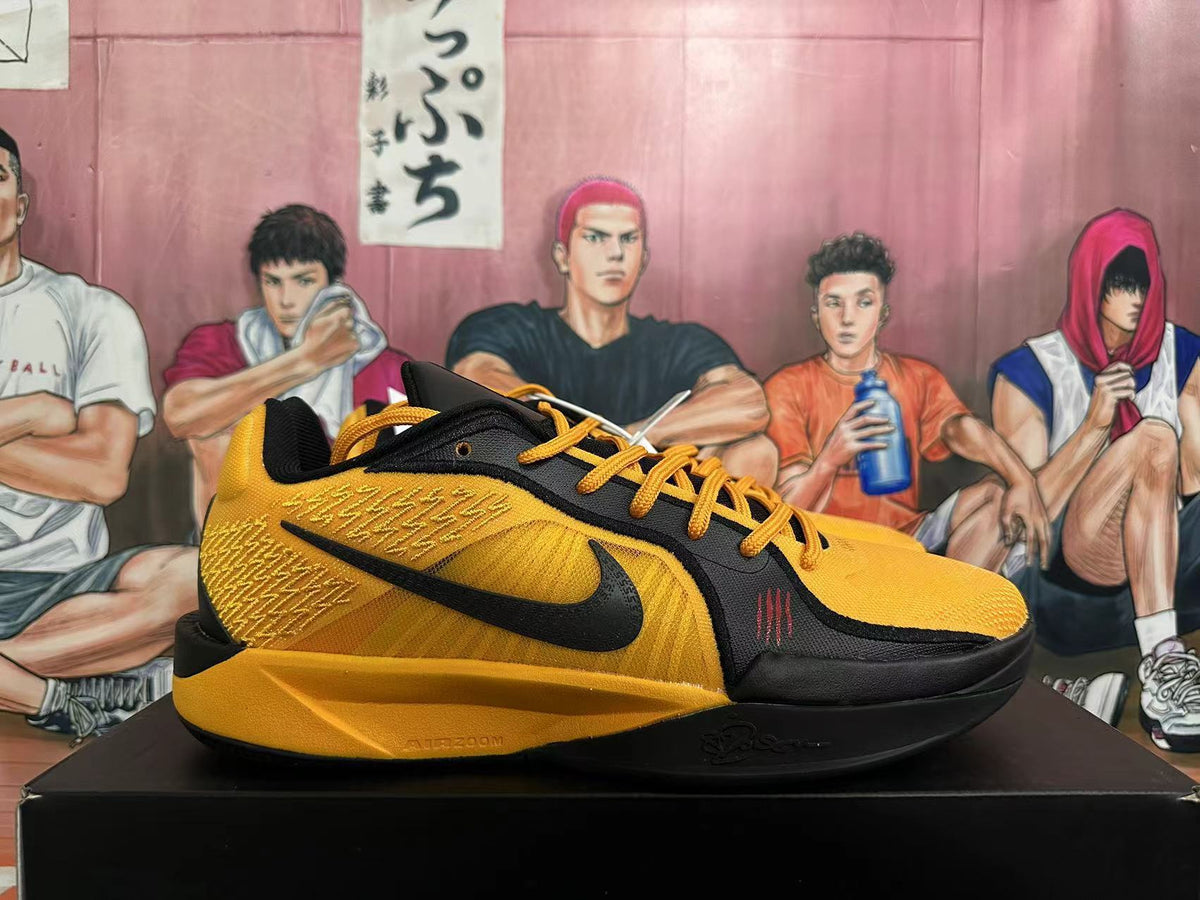 Nike Basketball Shoes in Black and Yellow - product image from the listing.
