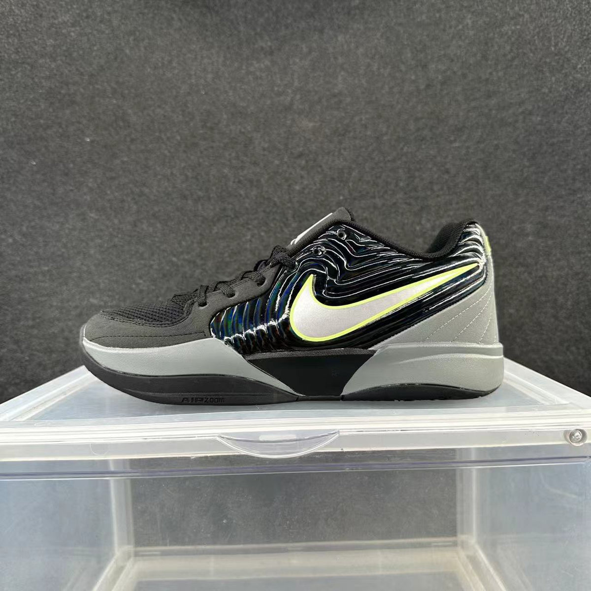 Nike Basketball Sneakers in Black and Gray - product image from the listing.