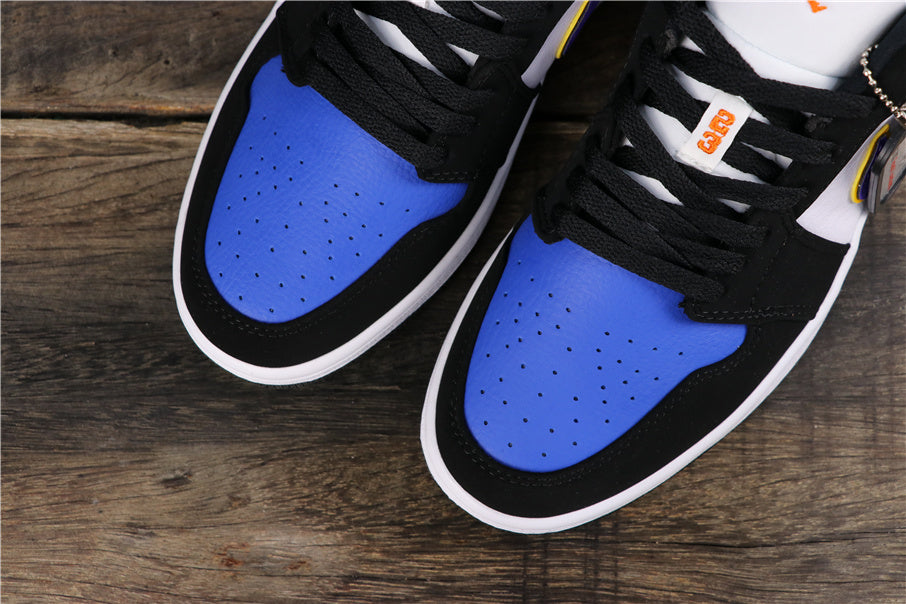 Nike Air Jordan 1 Low Sneakers in Purple Gold CJ9216-051 - product image from the listing.