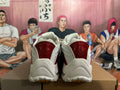 White and Red Sculpted Trainers - product image from the listing.