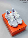 Women's Nike Zoom Winflo 8 Running Shoes White Grey - product image from the listing.