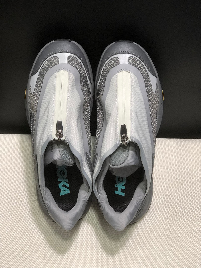 Gray HOKA Project Transport Zip-Closure Sneakers - product image from the listing.