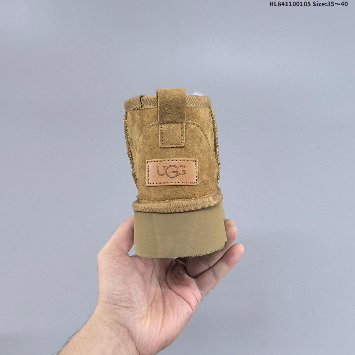 Chestnut UGG-Style Mini Platform Winter Boots - product image from the listing.