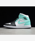 Jordan 1 High Tiffany Sneakers in Black White Turquoise - product image from the listing.