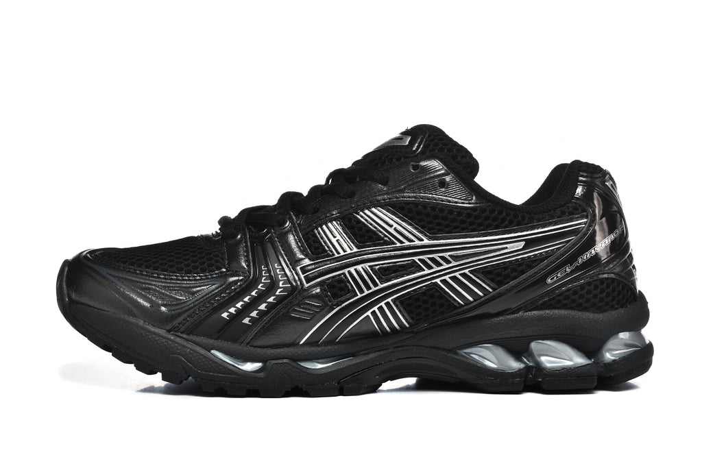 ASICS Gel-Kayano 14 Sneakers in Black and Silver - product image from the listing.