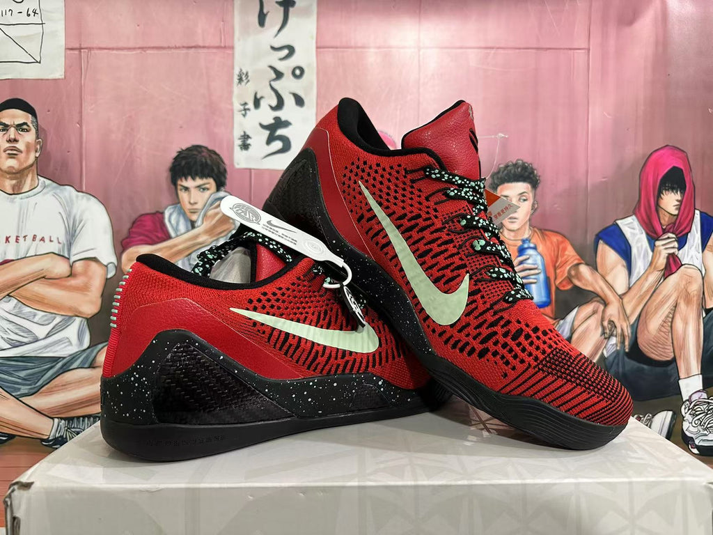 Nike Red and Black Low-Cut Basketball Shoes - product image from the listing.