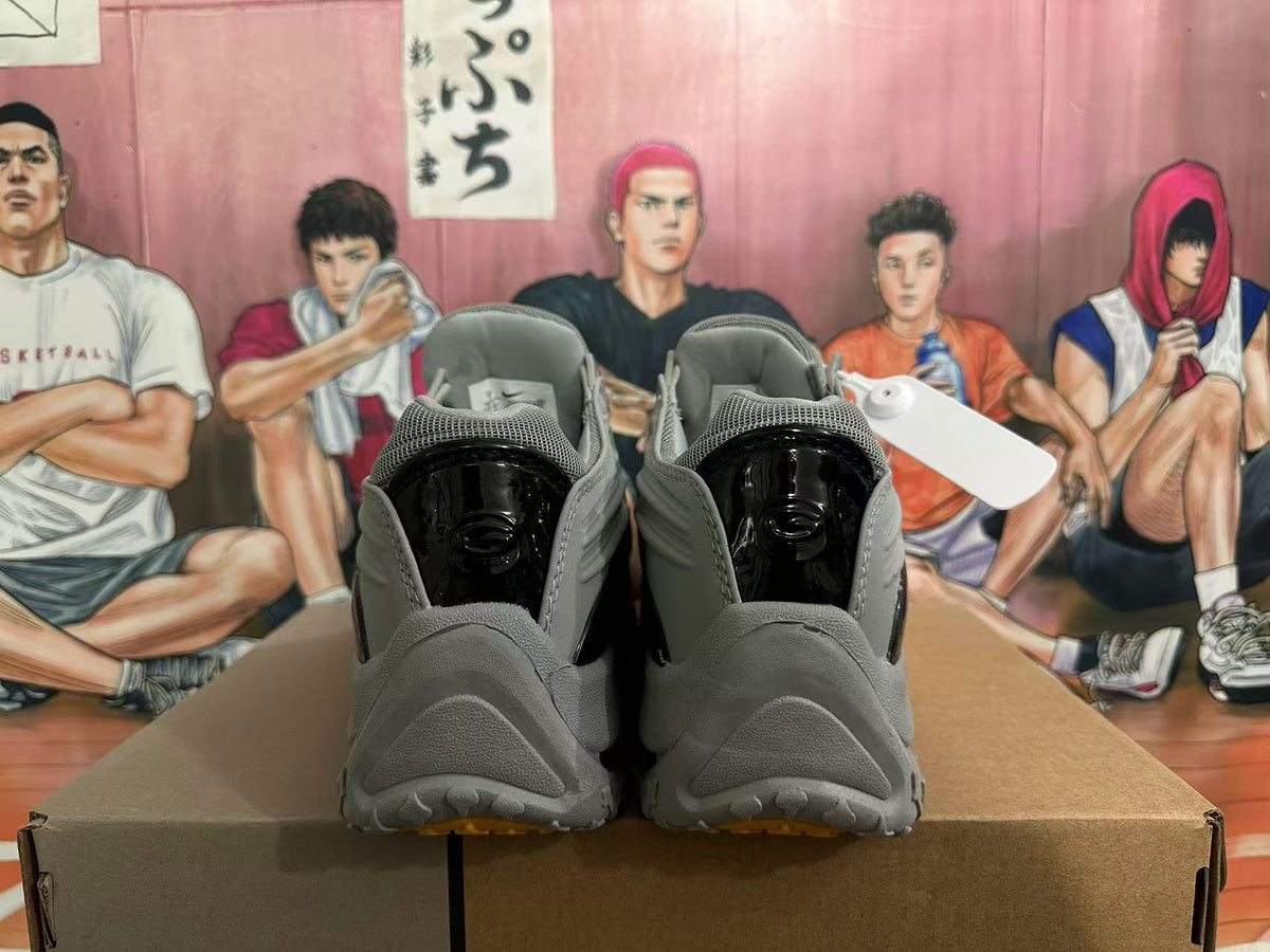 Grey and Black Basketball Trainers with Sculpted Side Panels - product image from the listing.