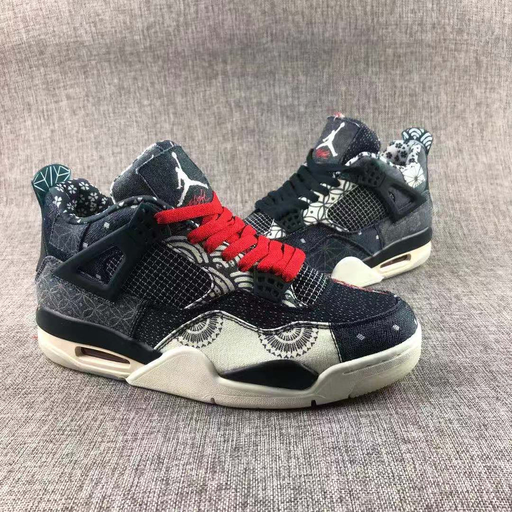 Air Jordan 4 SE Sashiko Sneakers Navy Black Red - product image from the listing.