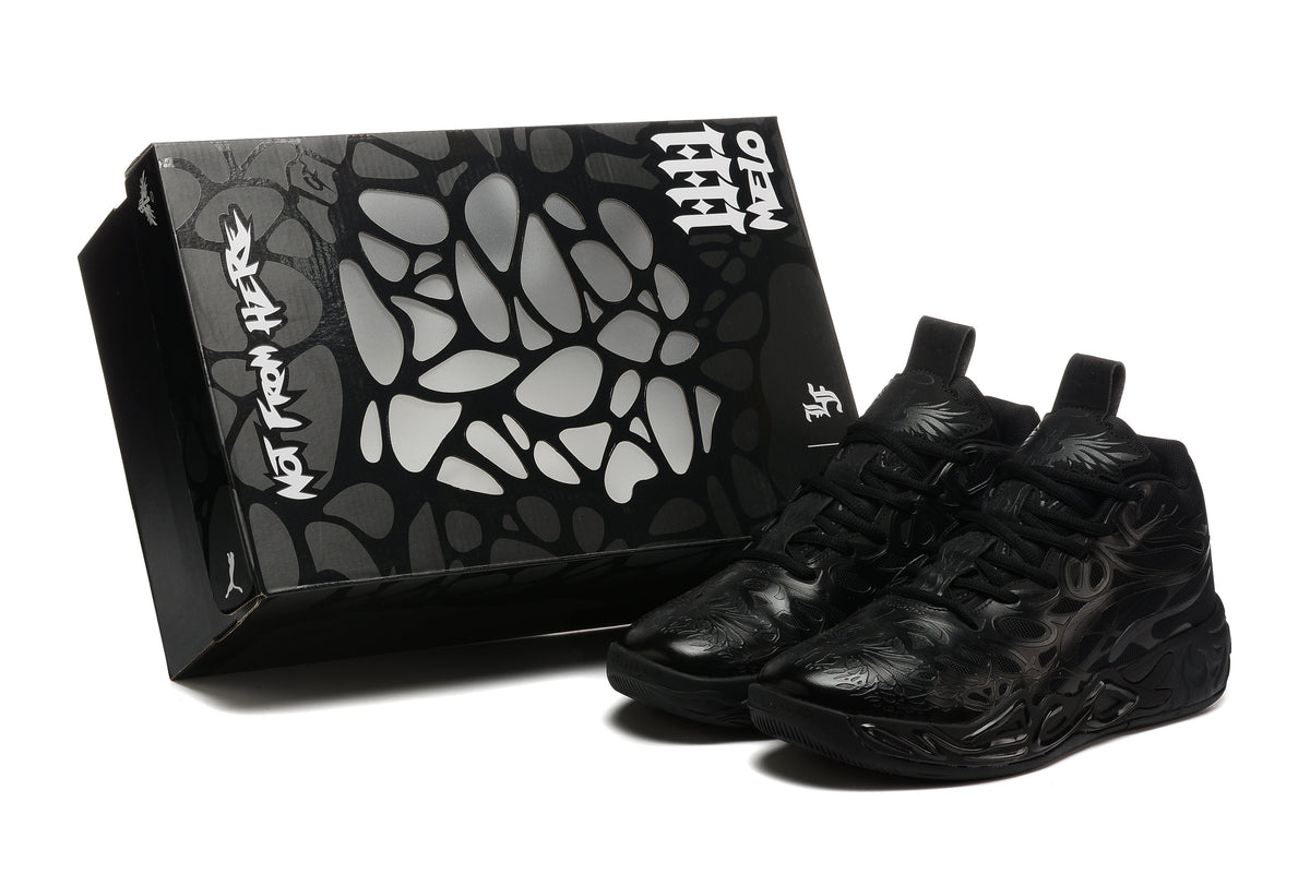 PUMA LaMelo Ball MB.02 Basketball Shoes in Black - product image from the listing.