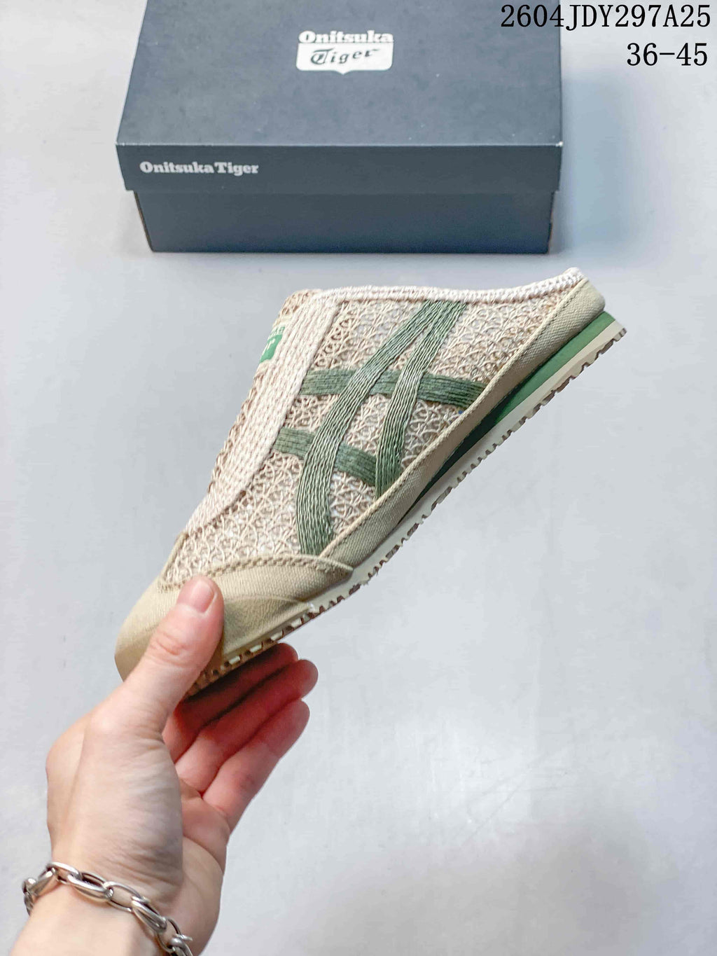 Onitsuka Tiger Mexico 66 Sabot in Beige Green 2604JDY297A25 - product image from the listing.