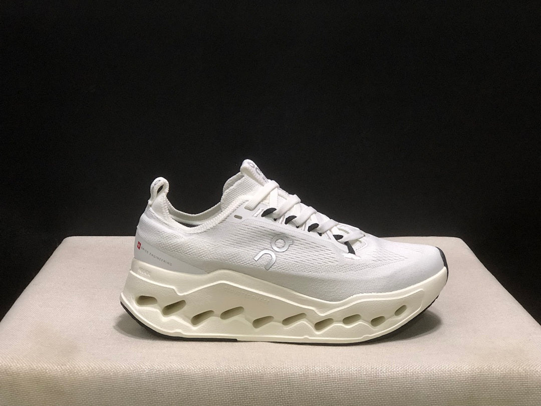 On Cloudsurfer Max Running Sneakers in White - product image from the listing.