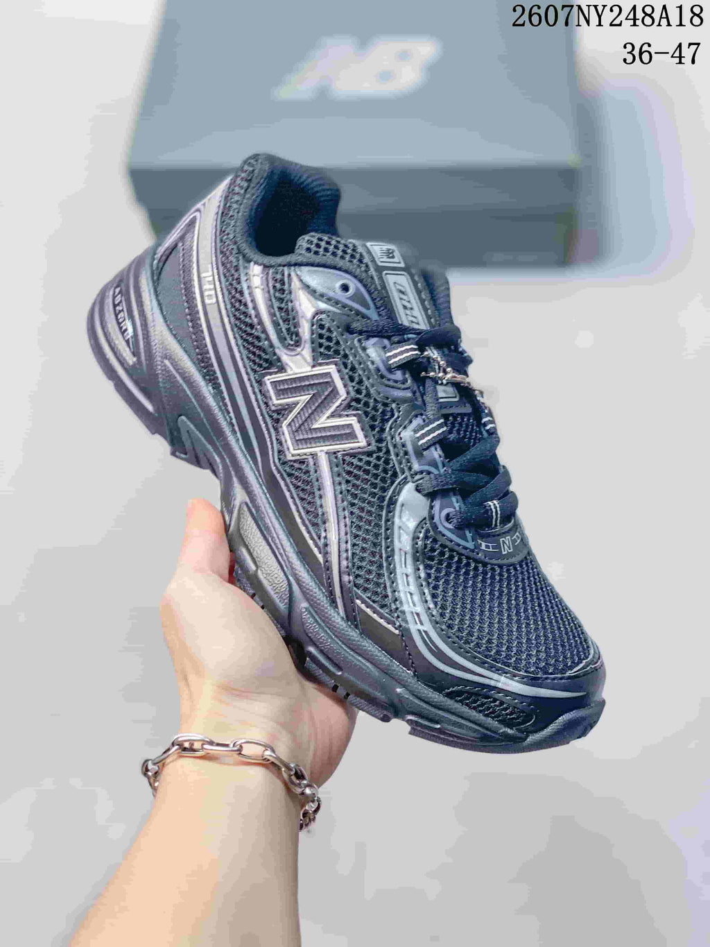 New Balance 740 Casual Sneakers in Black Gray 79158EEU - product image from the listing.