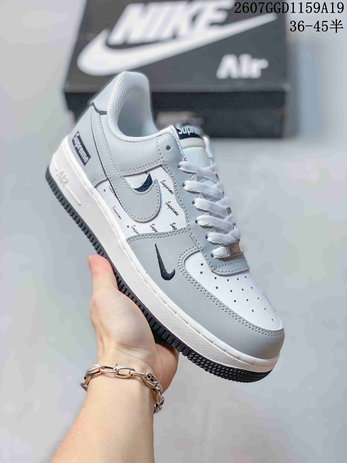Nike Air Force 1 '07 Low Trainers White Style 2607GGD1159A19 - product image from the listing.