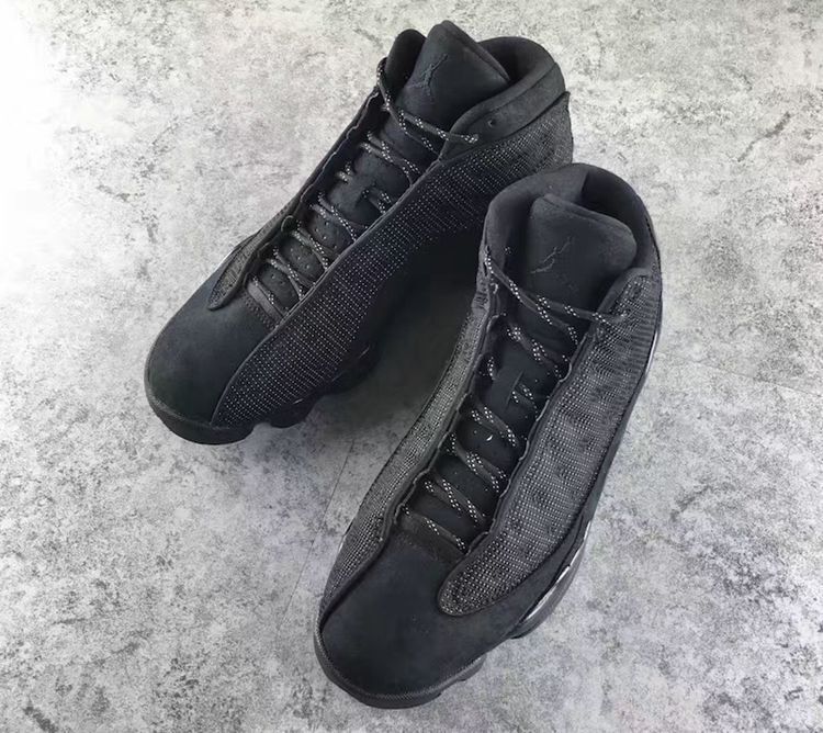 Air Jordan 13 Retro Black Cat Basketball Sneakers in Black - product image from the listing.
