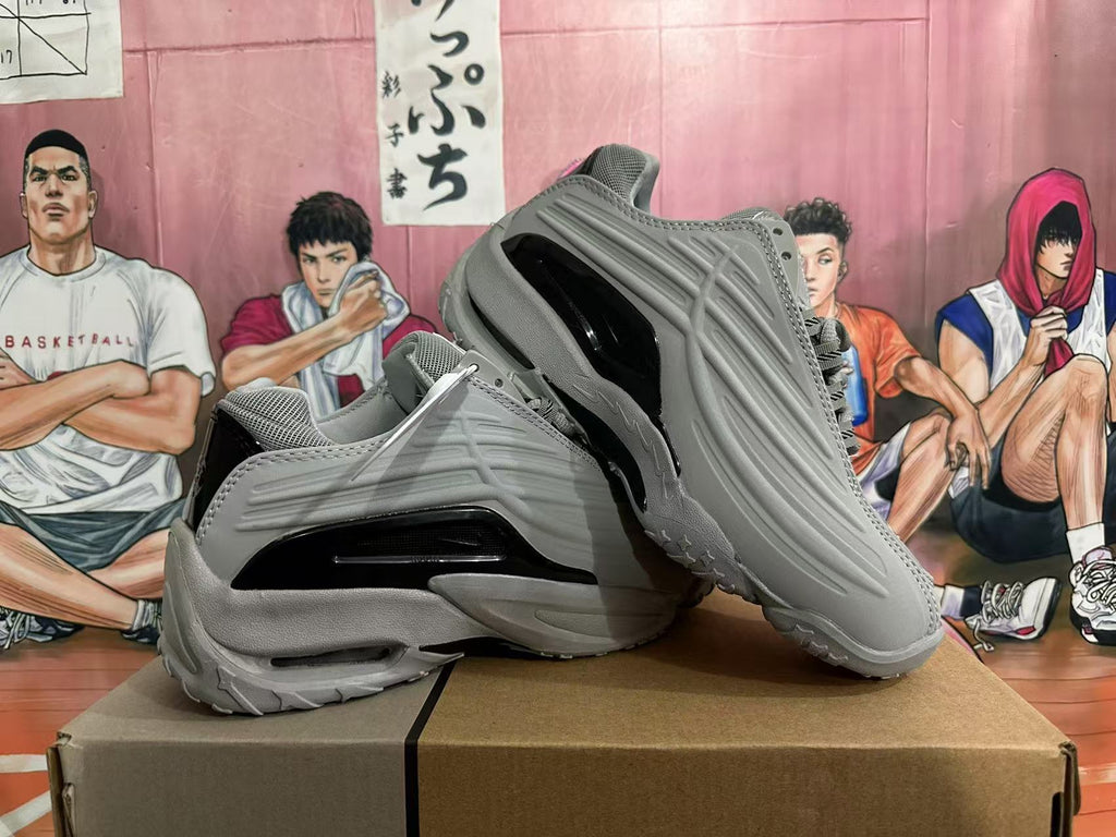 Grey and Black Basketball Trainers with Sculpted Side Panels - product image from the listing.