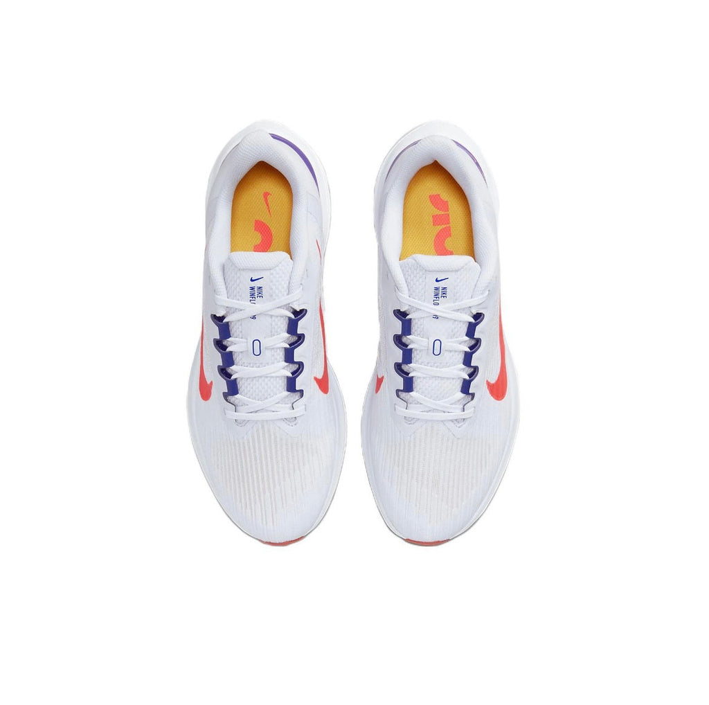 Nike Air Winflo 9 Running Shoes in White Red Blue DD6203-006 - product image from the listing.