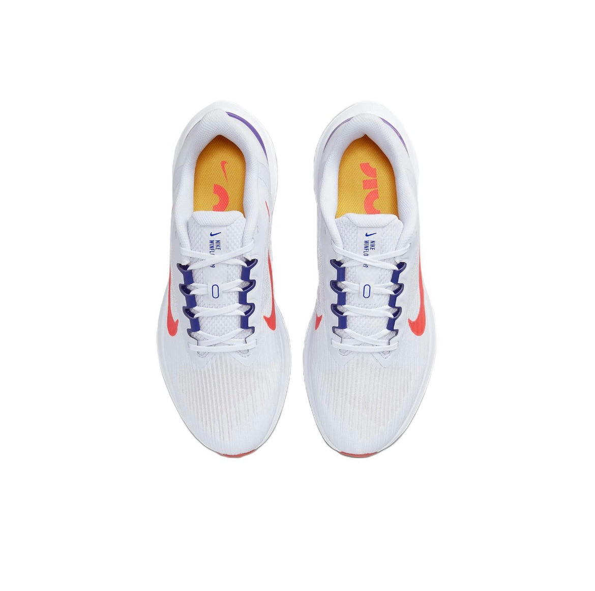 Nike Air Winflo 9 Running Shoes in White Red Blue DD6203-006 - product image from the listing.