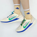 Nike Air Winflo 9 Running Shoes in White Green Blue DV8997-100 - product image from the listing.