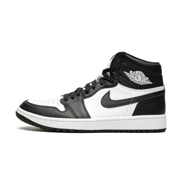 "Black / White - Panda" AIR JORDAN 1 HIGH GOLF - product image from the listing.