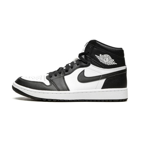 "Black / White - Panda" AIR JORDAN 1 HIGH GOLF - product image from the listing.