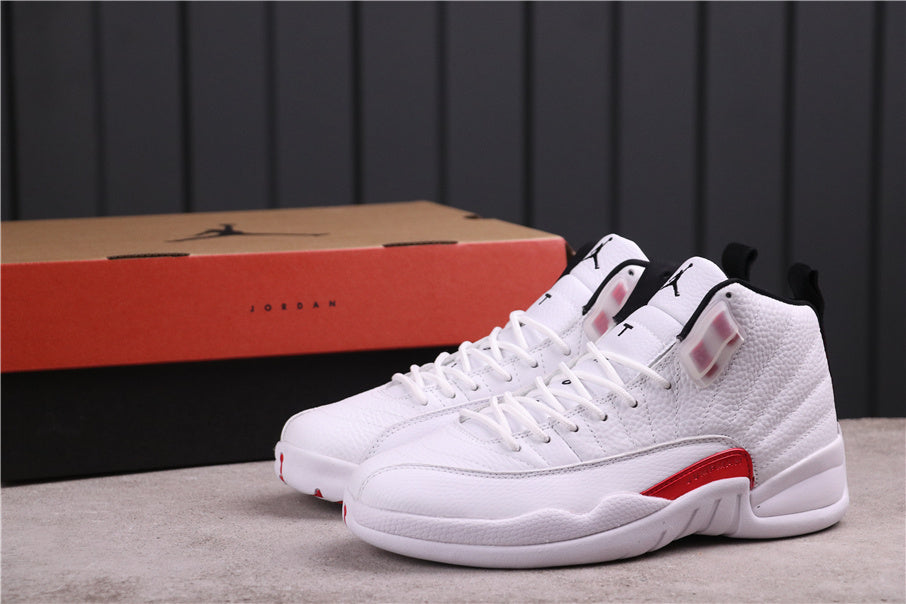 Air Jordan 12 Reverse Flu Game White Red CT8013-106 - product image from the listing.