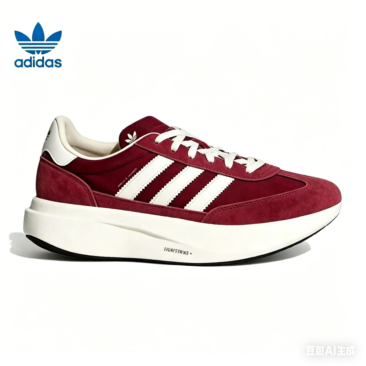 Adidas Campus 00s Low-Top Sneakers in Burgundy - product image from the listing.