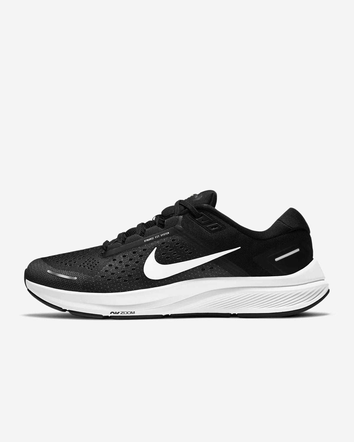 Nike Air Zoom Structure 23 Running Shoes in Black White CZ6720-001 - product image from the listing.