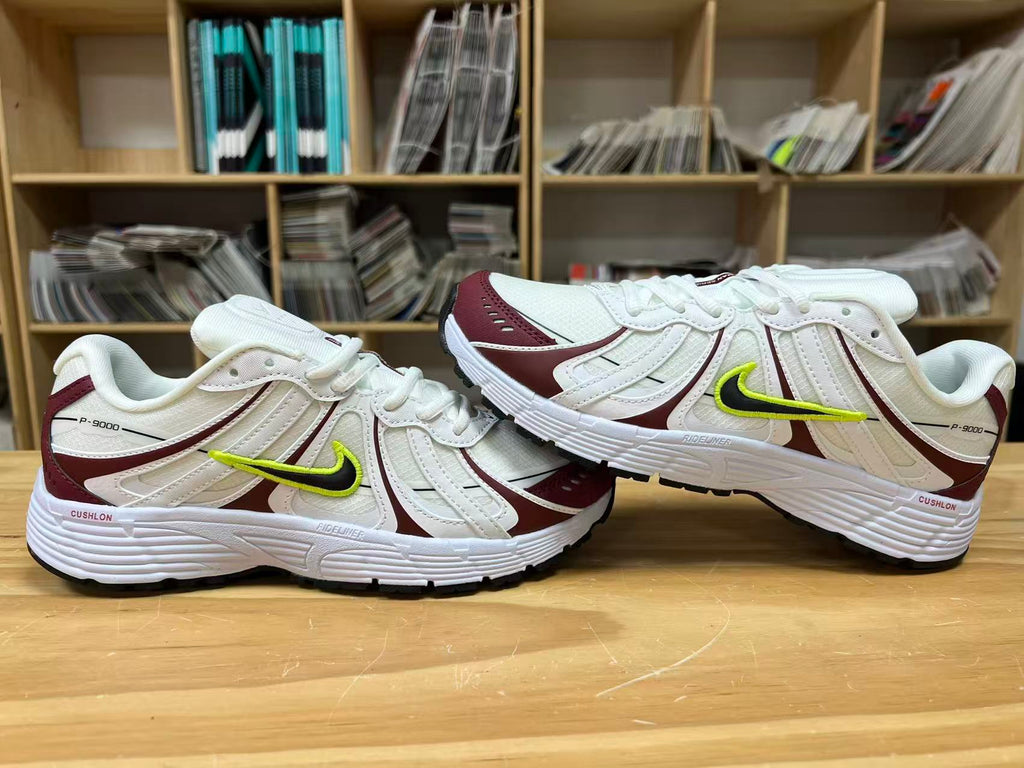 Nike P-9000 Sneakers in White Burgundy Volt IZ4751-204 - product image from the listing.