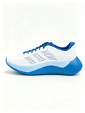 White and Blue Performance Shoes for Running - product image from the listing.