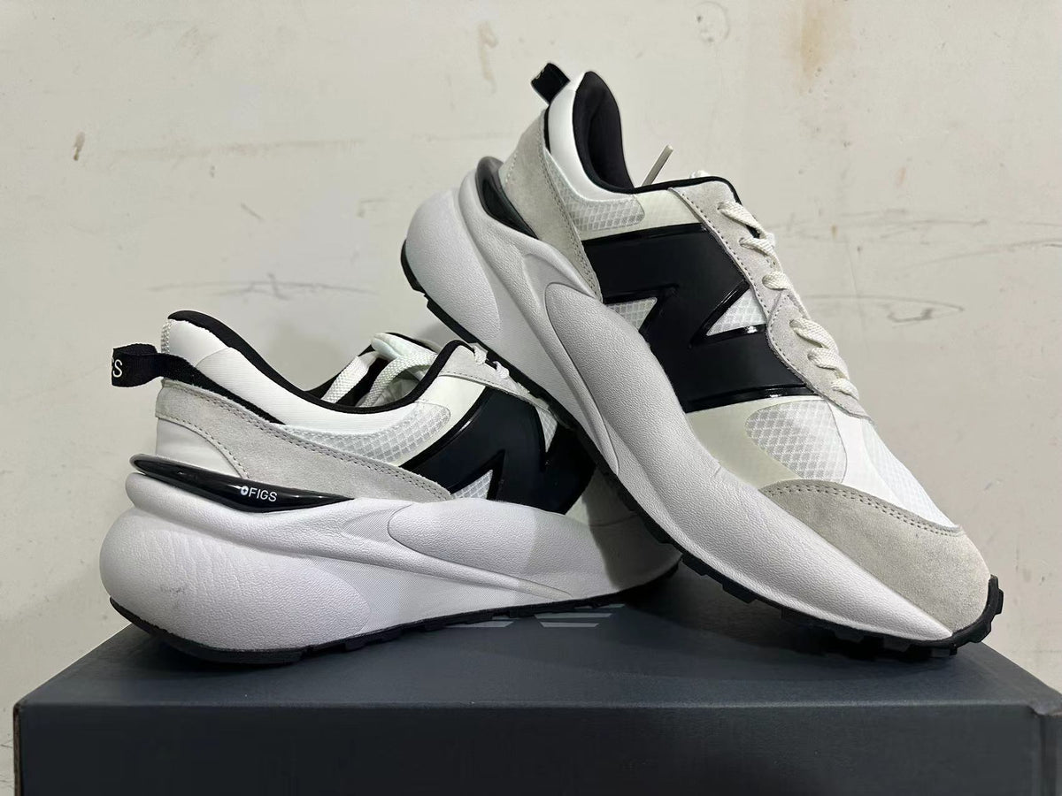 White and Black New Balance 3447 Sneakers - product image from the listing.