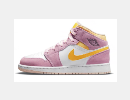 Jordan Pink Tie-Dye High-Cut Sneakers DC9517-600 - product image from the listing.