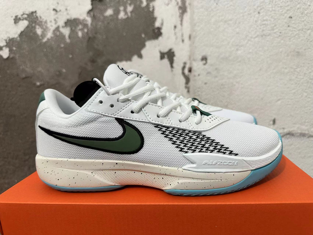 Nike G.T. Cut Academy Basketball Shoes, in White and Green - product image from the listing.