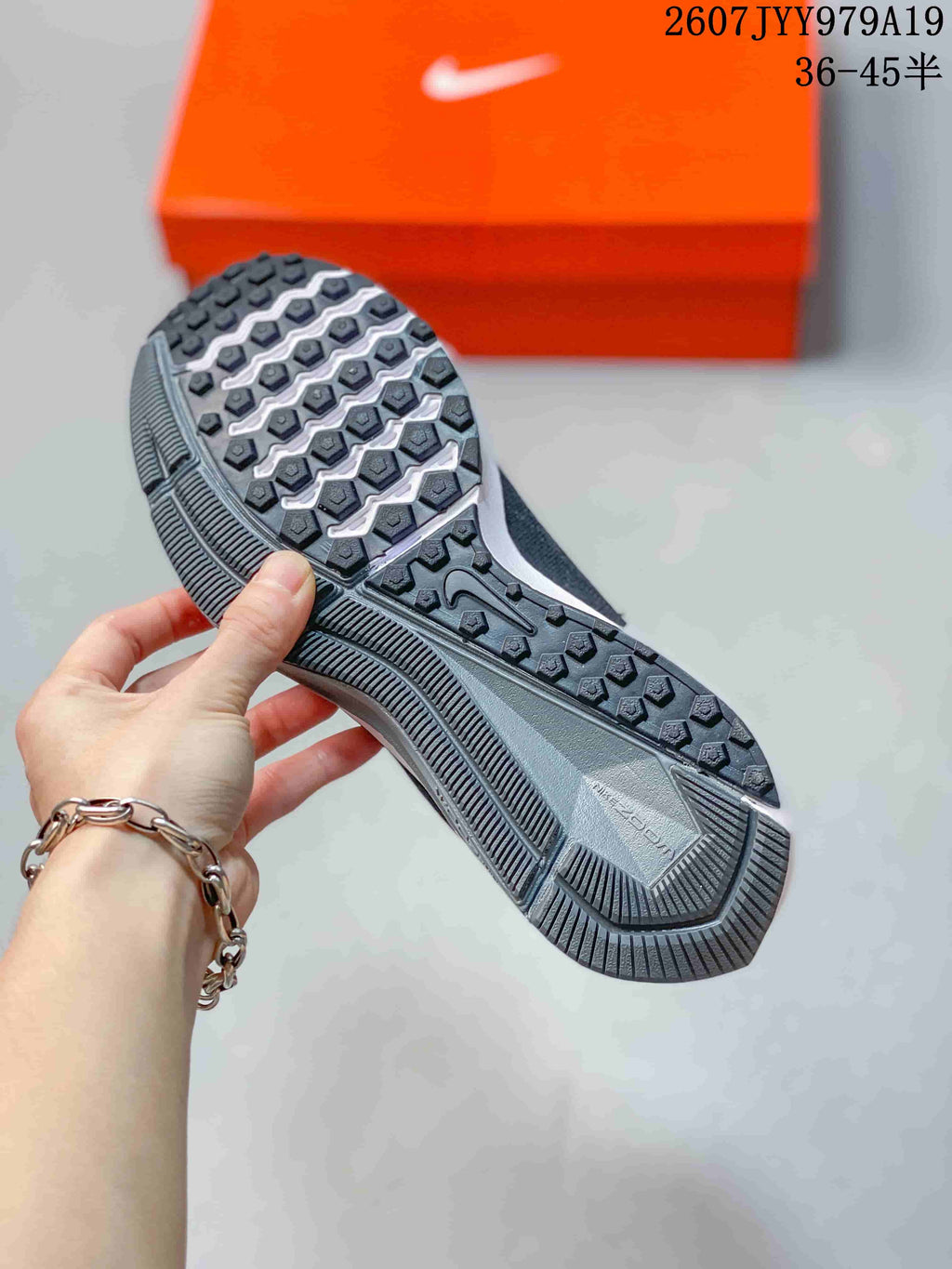 Nike Air Zoom Winflo 5 Running Sneakers in Dark Gray White - product image from the listing.
