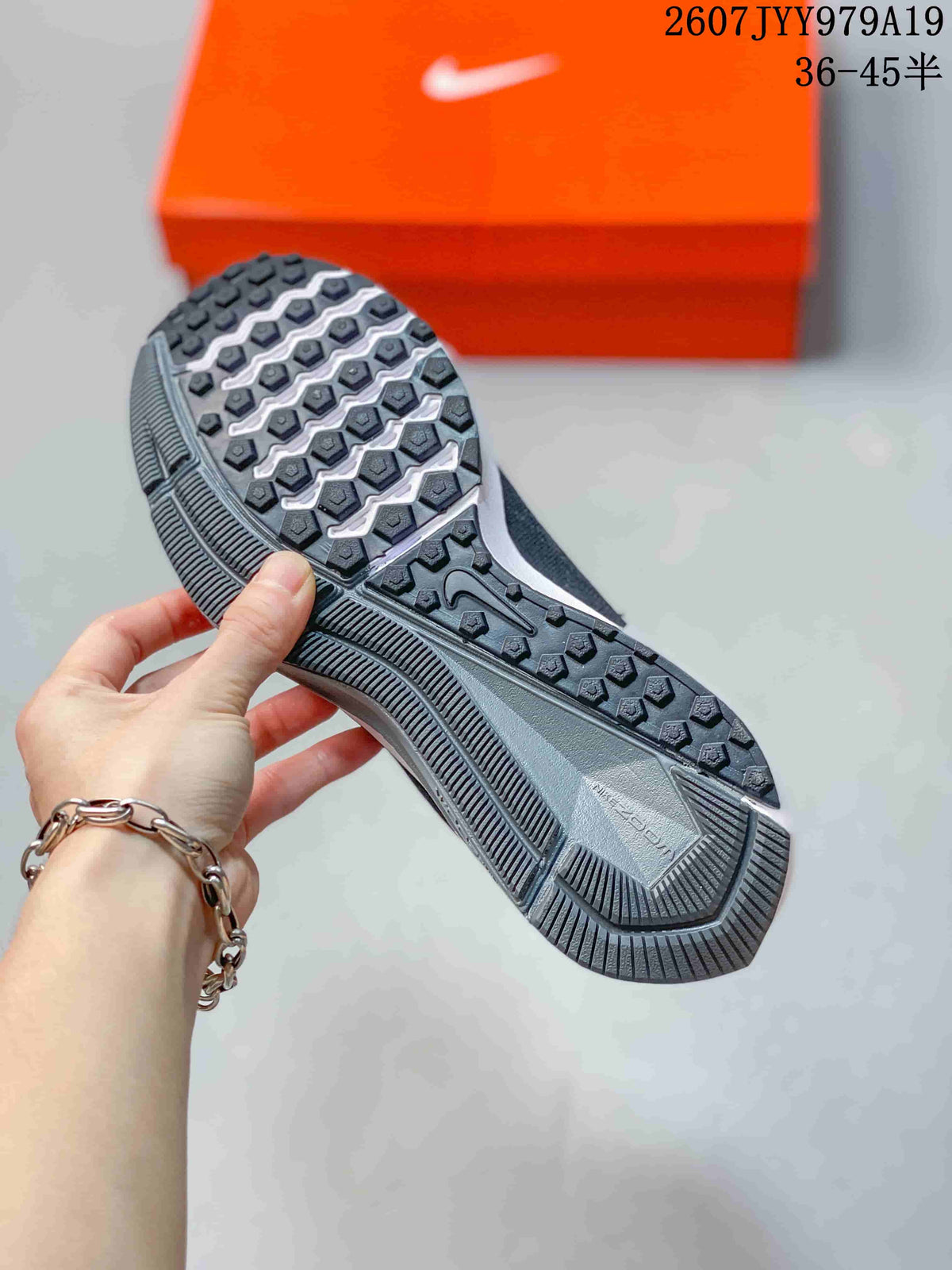 Nike Air Zoom Winflo 5 Running Sneakers in Dark Gray White - product image from the listing.