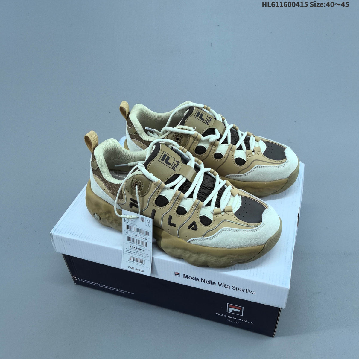 FILA Muffin WE Low-Top Sneakers, in Tan and Cream F12M541106FTW - product image from the listing.