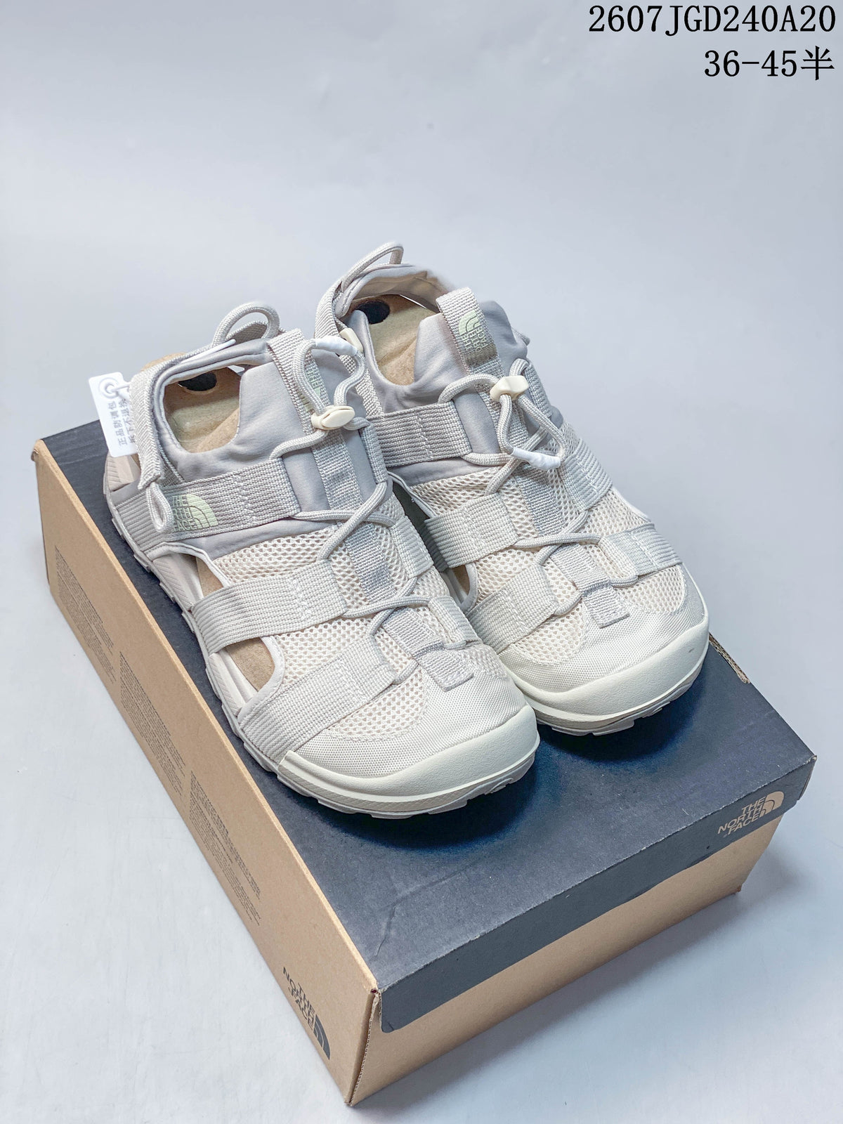The North Face Cedar Measa Sandals in Light Gray 07JGD240A20 - product image from the listing.