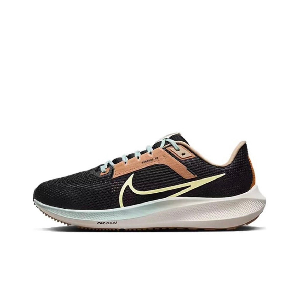 Nike Air Zoom Pegasus 40 Running Shoes in Black Yellow FQ6852-081 - product image from the listing.