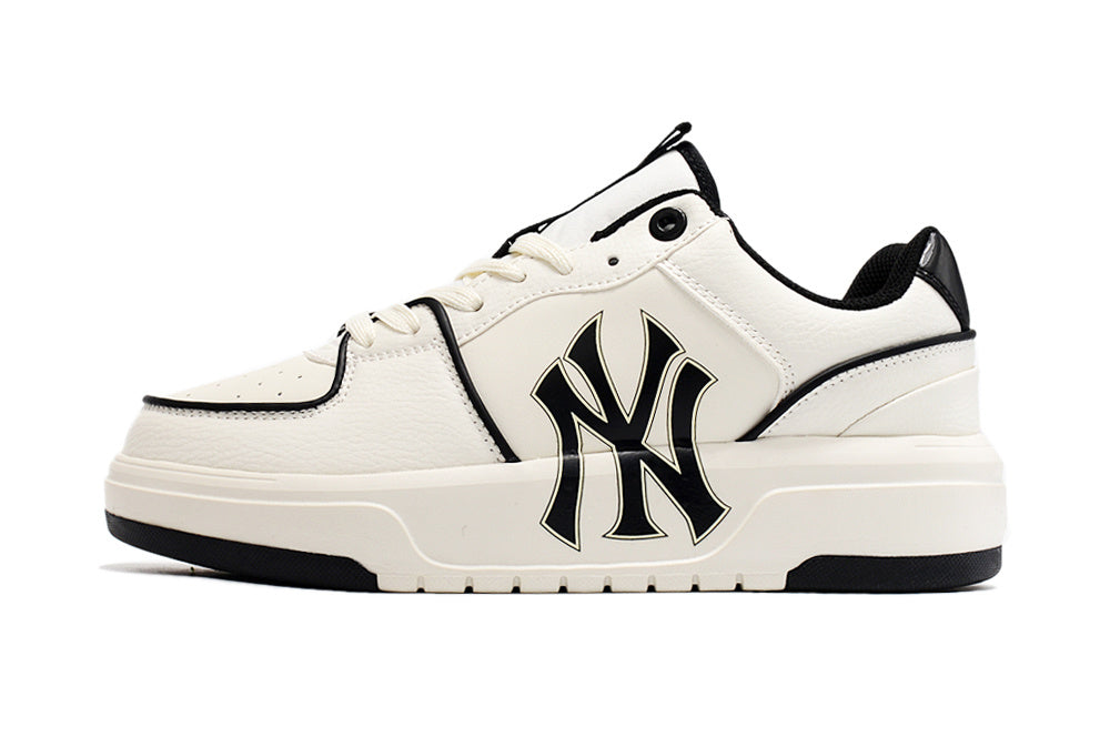 White and Black MLB New York Yankees Low-Top Sneakers - product image from the listing.