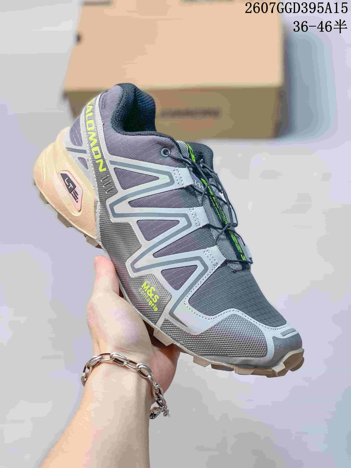 Salomon SPEEDCROSS 3 Trail Running Shoes in Gray Lime 2607GGD395A15 - product image from the listing.