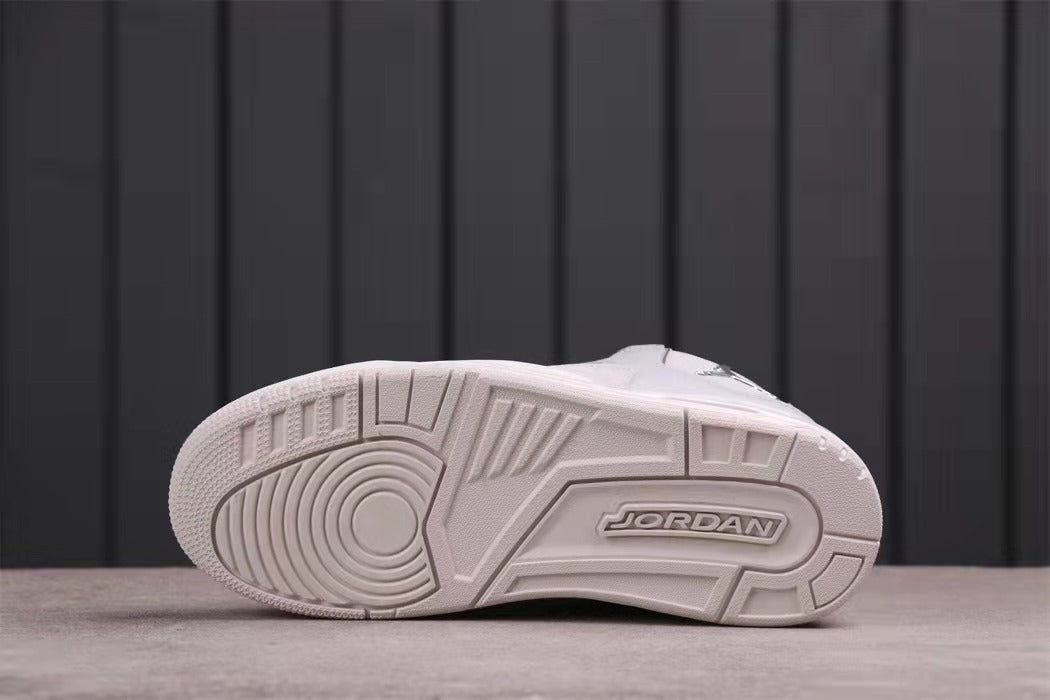 Jordan 23 Low Sneakers in White Gray AR1002-003 - product image from the listing.