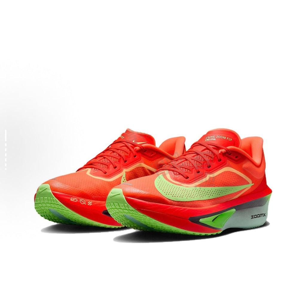 Orange and Volt Green Nike Zoom Fly Running Shoes - product image from the listing.