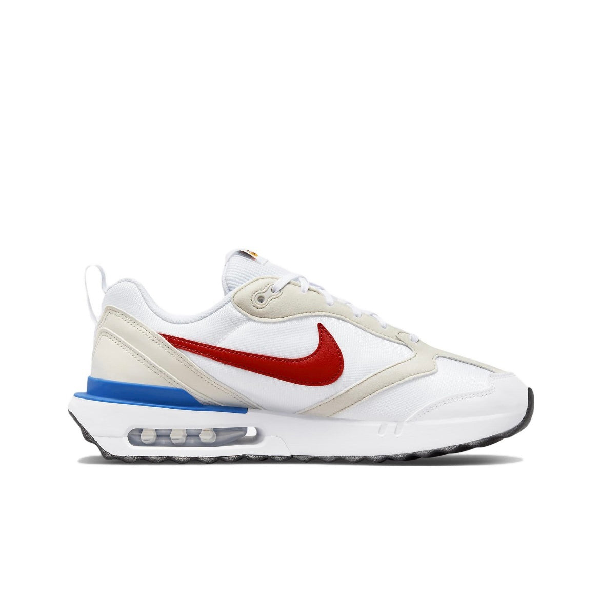 Nike Air Max Dawn Sneakers in White Red Blue DM0013-100 - product image from the listing.