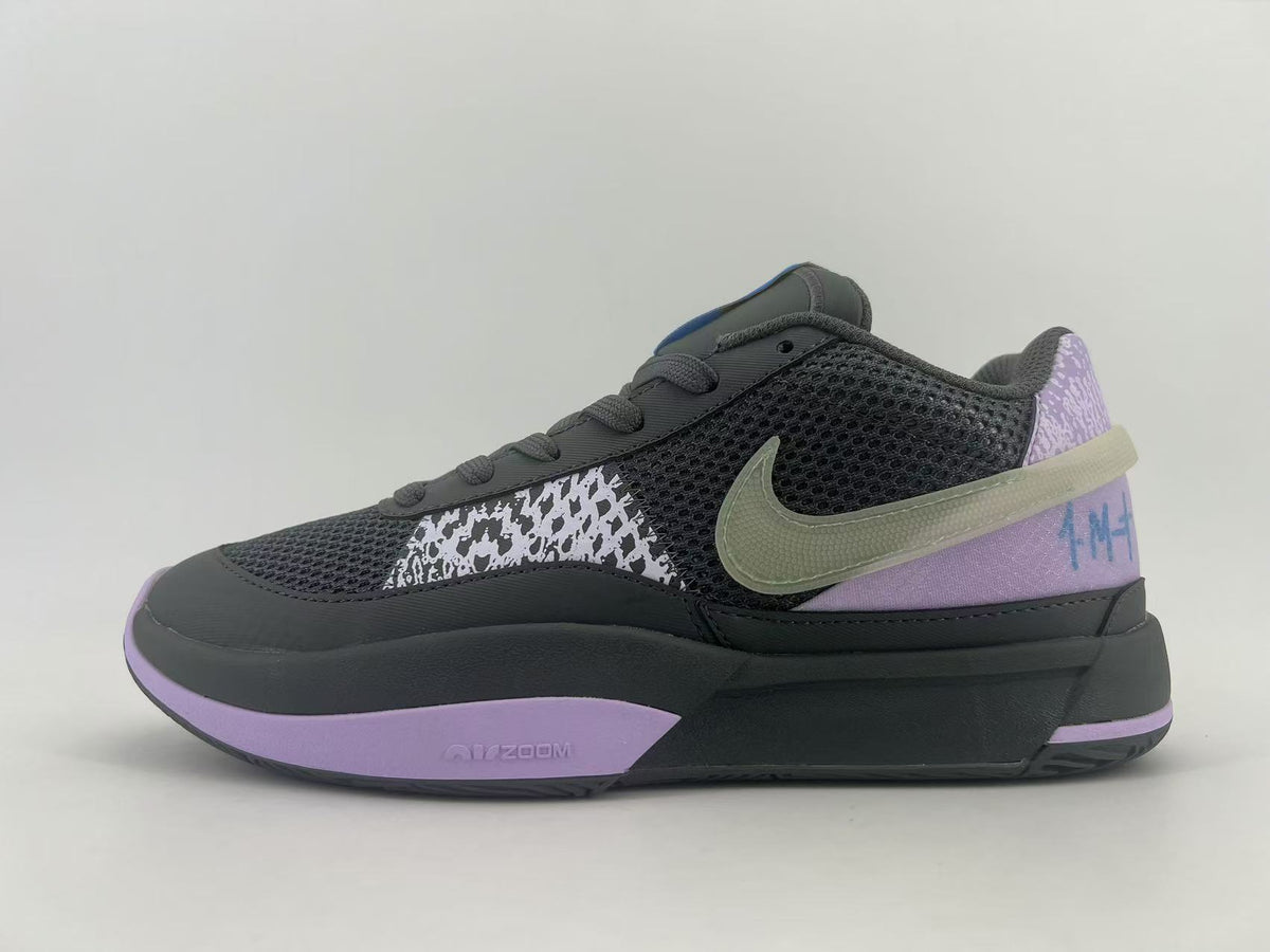 Black and Purple Nike FV1288-001 Basketball Shoes - product image from the listing.