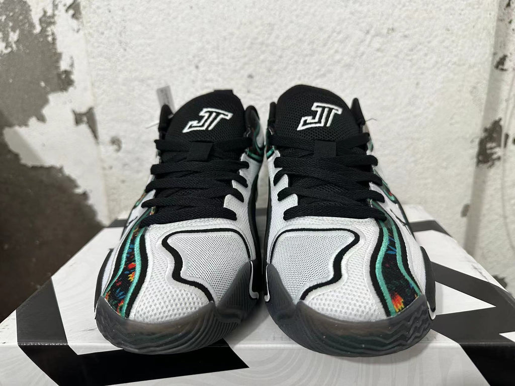 Jordan Luka 1 Basketball Footwear Black White Green Floral - product image from the listing.